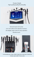 Appareil facial vertical 14-en-1 à microcourant et microdermabrasion H2O2, design en plastique écologique, usage professionnel en salon, garantie 1 an CE ISO