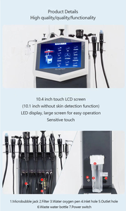 Appareil de microdermabrasion facial vertical 14-en-1 H2O2, design en plastique écologique pour usage en salon, améliore les ridules, combat les imperfections - Product Image 5