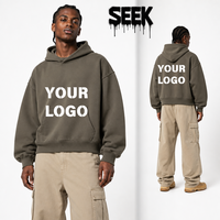 Hoodies personnalisés pour hommes à faible MOQ, 500 GSM, coupe ample super lourde, style streetwear, vente en gros, commande d'échantillons en petites séries
