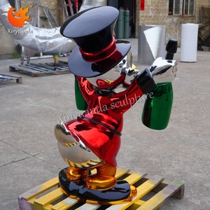 Electroplated sợi thủy tinh phim hoạt hình vịt điêu khắc, không gian thương mại nghệ thuật cài đặt, khách sạn Mall hợp thời trang trang trí nội thất trang trí - Product Image 5