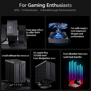 Snowman Yên Tĩnh CPU Nhiệt Ống Mát Với Kiểm Soát Tốc Độ Pwm Ngân Sách Thân Thiện Với <span class=keywords><strong>PC</strong></span> <span class=keywords><strong>Fan</strong></span> Cho Hàng Ngày Máy Tính - Product Image 6