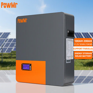 PowMr Powerwall <b>Battery</b> 51.2V 100AH 200AH LCD Screen and BMS Communication Function for Solar <b>Battery</b> POW-100AH-12.8V LiFePO4 Ba - Product Image 1