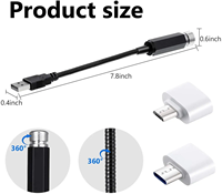 Kelenate USB Éclairage LED Intérieur de Voiture Projecteur de Lumière Étoilée Laser Ambiant Décoratif pour Plafond de Voiture Améliorateur d'Atmosphère