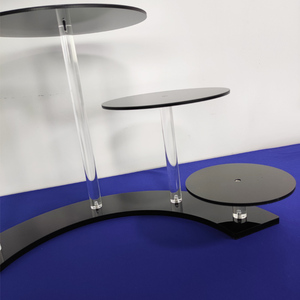 <span class=keywords><strong>Acrylic</strong></span> <span class=keywords><strong>Cupcake</strong></span> Chủ Rack Bánh Cưới Hiển Thị Đứng Với Bốn Vòng Tròn <span class=keywords><strong>Acrylic</strong></span> Bánh Hiển Thị - Product Image 4