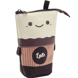 На заказ Симпатичный Телескопический холщовый всплывающий пенал на молнии выдвижной тканевый держатель для карандашей, сумка для ручек со стоячим элементом - Product Image 5