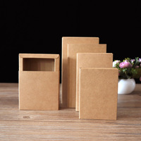 Boîte cadeau rectangulaire rigide en carton de luxe personnalisée en gros, impression de logo, boîte à tiroir en papier kraft, carton