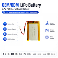 Baterai Lipo Lithium Ion Polymer UN38.3 Bersertifikasi KC 523450 3.7V untuk Gunting Pangkas Listrik Tanpa Kabel, Pemangkas Taman, Perkakas Listrik