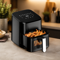 Friteuse à air manuelle 4,5 L 1200W à panier unique avec convection rapide et double commande par boutons – Chine
