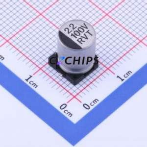 Condensador Electrolítico de Aluminio SMD RVT2A220M0810 22UF 100V, D8xL10.2mm 20% 90mA-120Hz - Product Image 1