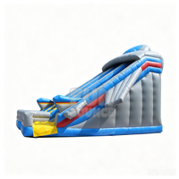 Glissière d'urgence gonflable à double canal en PVC pour usage extérieur