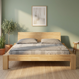 Hand-carved Extendable Modern mango Wood Platform Durable Double <b>Bed</b> with <b>Size</b> Rng 1m2 1m4 1m6 1m8 X Di 2m - Product Image 2