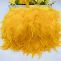 Frange de plumes de dinde teintées, garnitures de plumes de dinde naturelles pour costumes de danse, mariages, carnavals, décoration DIY