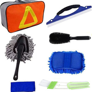 Town Head Car Wash Kit 9-Piece Set With Brushes Sponges And Cleaning Tools For Vehicle Maintenance - Product Image 2