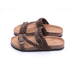 รองเท้าแตะผู้หญิงแบบคลาสสิกแฟชั่นไม้ก๊อก,รองเท้าไม้ก๊อกแบบยืดหยุ่นรองเท้าแตะพื้นรองเท้าไม้ก๊อกแบบเลื่อน - Product Image 2