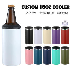 Enfriador de Latas de Acero Inoxidable de Doble Pared al por Mayor en Existencia, <span class=keywords><strong>Taza</strong></span> de Cerveza de 16 oz 4 en 1 con Logotipo Personalizable y Abrebotellas - Product Image 3