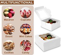 Boîte de boulangerie donut avec logo personnalisé Boîte d'emballage pour brownie alimentaire de Noël en papier de qualité alimentaire Emballage de cupcakes pour pâtisseries