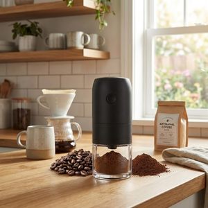 เครื่องบดกาแฟไฟฟ้าขนาดเล็กแบบพรีเมียม ชาร์จผ่าน USB บดอัตโนมัติ - Product Image 4