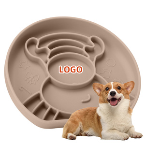 Tazón de silicona para perros de grado alimenticio, plato ecológico no tóxico para mascotas con base antideslizante, alimentador lento para cachorros, Idea de regalo de Navidad - Product Image 1