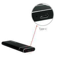 Casing SSD M.2 NVME NGFF USB3.1 Gen 2 Tipe-C (10 Gbps) untuk Hard Drive Disk Solid State Drive Eksternal