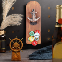 Décapsuleur mural en bois personnalisé avec aimant, plaque murale en bois pour décapsuleur