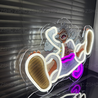 Venta al por mayor Venta caliente LED iluminación logo UV impreso 3D Anime luces de neón firmar pinturas y artes de pared