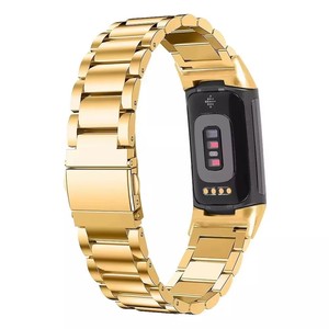 Bracelet de remplacement en acier inoxydable de <span class=keywords><strong>luxe</strong></span> pour hommes et femmes, pour <span class=keywords><strong>Fitbit</strong></span> Charge 5 4 3 Smart Band - Product Image 2