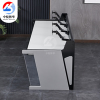 Bureau de travail extensible de haute technologie en métal moderne avec intégration PC pour opérateur