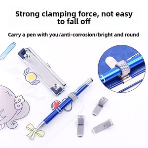 Produsen grosir klip pena logam portabel pemegang pena besi multifungsi klip pena pegas Notebook kualitas ekspor - Product Image 2