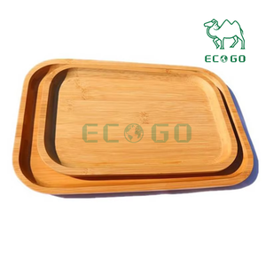 Plateau rond en bois bambou ou plateau à pain, gâteau aux fruits, pizza, dessert et gâteau - Product Image 3