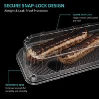 Conteneur à pâtisserie transparent de qualité alimentaire jetable avec couvercle visible, emballage en tube plastique transparent, boîte cadeau pour gâteau, sushi