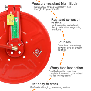 Enrouleur de tuyau d'incendie, système d'extinction d'incendie, matériau PVC vierge pour les incendies de classe A et B - Product Image 5