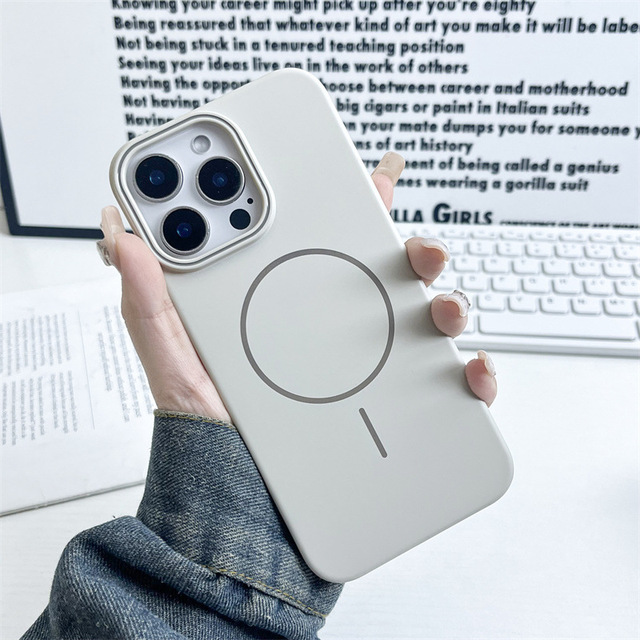Skin-Feel Matte Magnetic Case for iPhone 16 15 14 13 12 11 Pro Max Soft Touch PC Compatible Shockproof Protective Cover