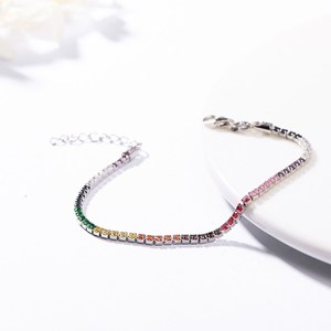 <span class=keywords><strong>Set</strong></span> di Bracciali di Lusso in Argento Sterling 925 con Zirconia Cubica e Diamanti Incastonati, Placcati in Oro per Donne e Ragazze - Product Image 3