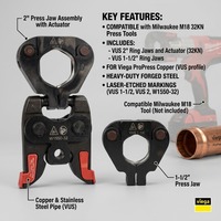 Kit de 7 anneaux de pression rotatifs universels pour raccords de tuyaux en cuivre Milwauke M18 ProPress, jeu de mâchoires de pression pivotantes