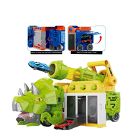 Nouveau 2027 Ensemble de jeu de transport et de rangement avec jeu de tir à éjection, Camion dinosaure jouet avec voitures de course pour enfants