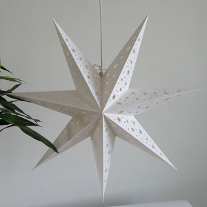 Estrella <span class=keywords><strong>de</strong></span> <span class=keywords><strong>Navidad</strong></span> 3D <span class=keywords><strong>de</strong></span> 7 Puntas, Lámpara Colgante <span class=keywords><strong>de</strong></span> <span class=keywords><strong>Papel</strong></span>, Linterna Blanca Hueca <span class=keywords><strong>en</strong></span> Forma <span class=keywords><strong>de</strong></span> Estrella para <span class=keywords><strong>Navidad</strong></span>, Bodas y Fiestas - Product Image 2