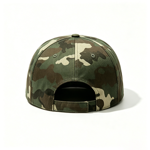 Wholesale Unisex Woodland Camo Canvas Snapback <b>Hat</b> <b>Flat</b> Brim Snapback Cap Adjustable Tactical Streetwear Snapbacks - Product Image 5