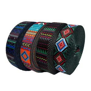 뜨거운 판매 맞춤형 2.5CM 승화 인쇄 스타일 강한 칼라 가죽 끈 하네스 폴리에스터 웨빙 승화 웨빙 - Product Image 1