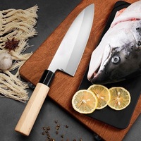 Japanse Vismes Fabriek Prijs Zalm Deba Mes Mes Met Houten Handvat Scherpe Chef Snijwerk Zalmmessen Voor Keuken Koken