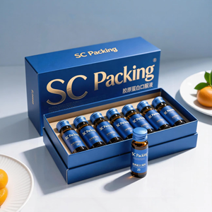 Vente directe d'usine, produits de santé personnalisables, boîte d'emballage rigide de qualité supérieure, emballage de collagène liquide oral - Product Image 3