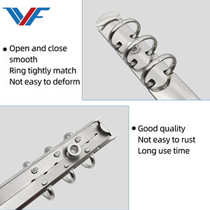 Kim loại 6 Vòng cơ chế cho văn phòng chất kết dính và thư mục tập tin PP tài liệu - Product Image 2