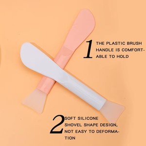 Candy Color <b>Silicone</b> Facial Mask Brush Scraper Custom Logo Double Head Face Makeup <b>Tool</b> - Product Image 5