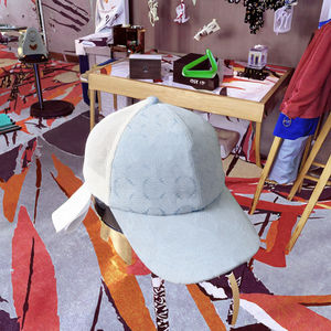 Casquette de baseball de haute qualité en laine/polyester jacquard bleue, broderie à la main, réglable, respirante, imperméable, quatre saisons, symétrique - Product Image 3