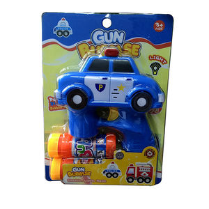Pistolet à bulles de voiture de <span class=keywords><strong>patrouille</strong></span> avec musique et lumière et 2 bouteilles d'eau à bulles Cartoon Toy Car avec lumière musicale - Product Image 1
