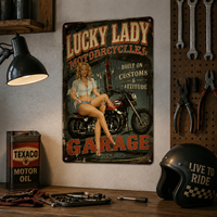 Panneau Métallique Personnalisé pour Voiture, Affiche Murale Vintage, Décoration Murale Contemporaine Imprimée UV, Peinture Murale Étanche pour Maison, Chambre, Garage