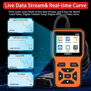 เครื่องมือวิเคราะห์ OBD2 สำหรับรถยนต์, เครื่องอ่านโค้ด, เครื่องทดสอบแรงดันไฟฟ้ารถยนต์, เครื่องสแกนโค้ดข้อผิดพลาดของเครื่องยนต์, เครื่องทดสอบการชาร์จ V500 - Product Image 2