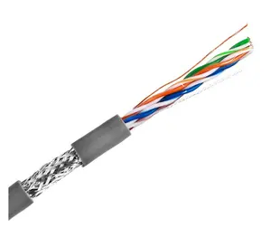 Kabel jaringan Sftp luar ruangan kualitas tinggi Cat5e 305m 1000ft jaringan Ethernet komunikasi kabel lan terlindung