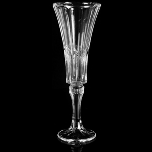 Flûte à champagne élégante en verre côtelé personnalisée, gobelet à vin vintage, coupe à pied transparente pour mariage, fête et usage quotidien - Product Image 1