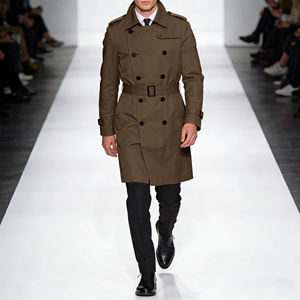 Abito da Uomo Moderno Urban Silhouette, Vestibilità Slim, Giacca Esecutiva di Media Lunghezza con Cintura - Product Image 2