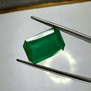 Émeraude naturelle du Zambie, pierre précieuse brute, taille octogonale, pierre verte 6,41 carats 9,10x14,20 mm pour bagues, pendentifs, bijoux - Product Image 1